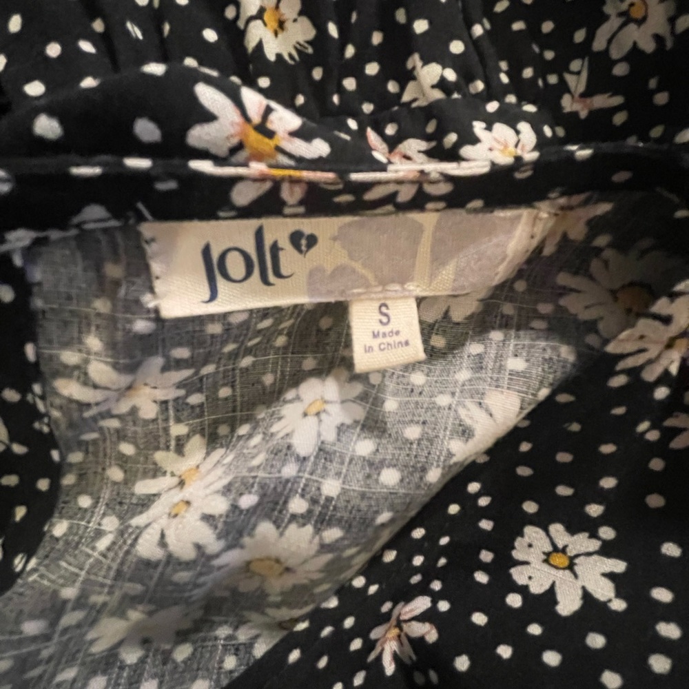 Jolt Daisies and Dots Print Dress S (jrs.) FREE SHIP - Picture 5 of 5